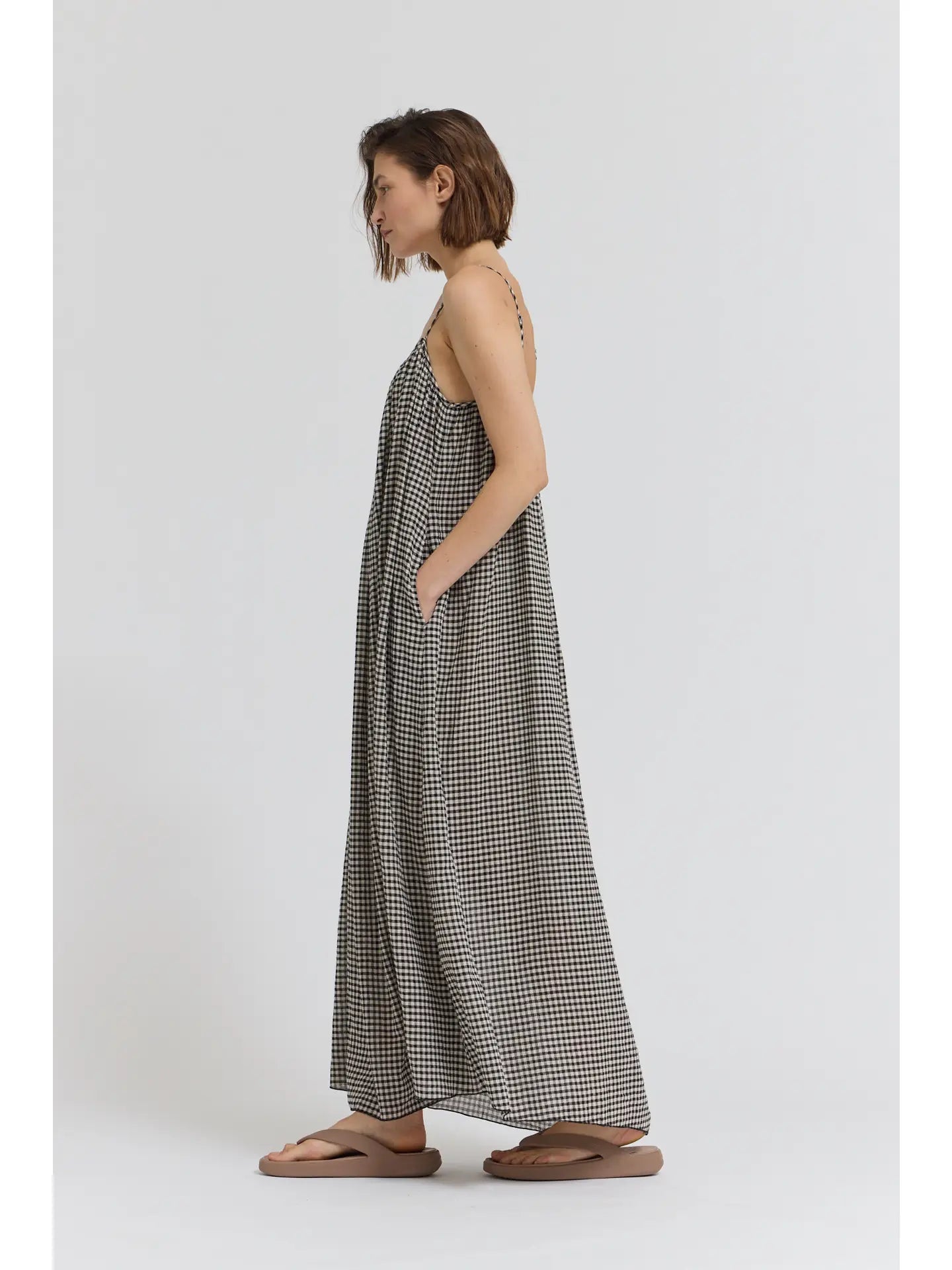 Plaid Spaghetti Dress