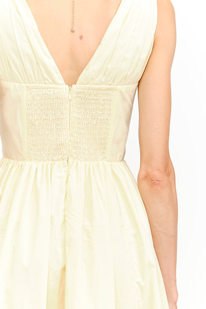 Sofia Midi Dress In Butter Yellow