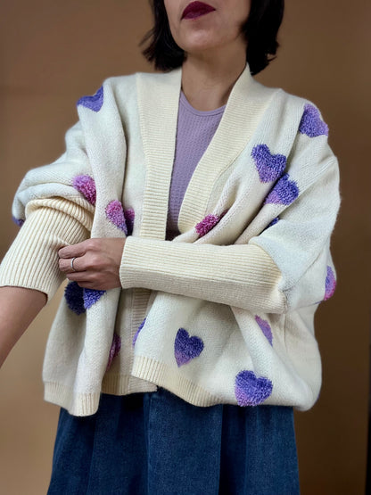Emilie Heart Sweater Cardigan