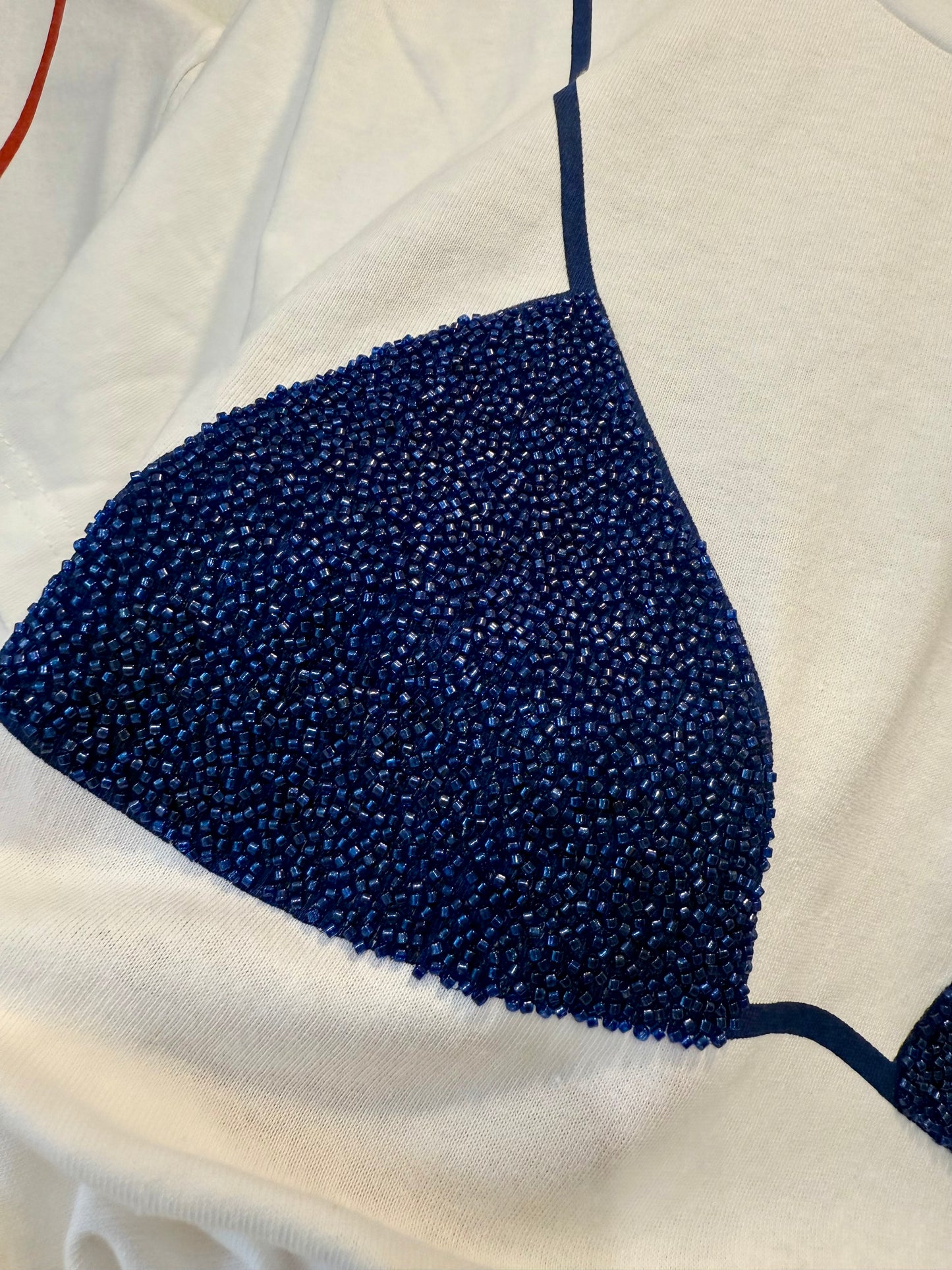 The Beaded Bikini Graphic Tee in Blue