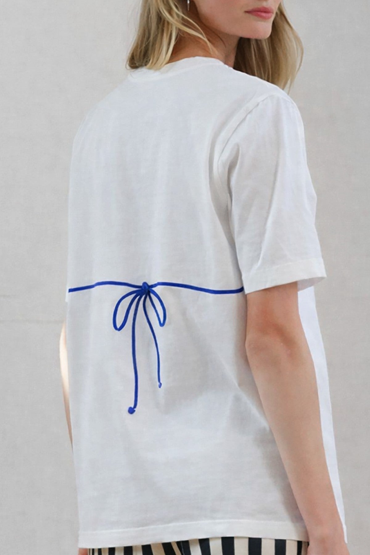 The Beaded Bikini Graphic Tee in Blue