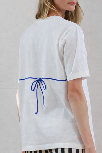The Beaded Bikini Graphic Tee in Blue