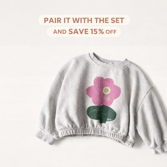 The Blooms Top in Beige