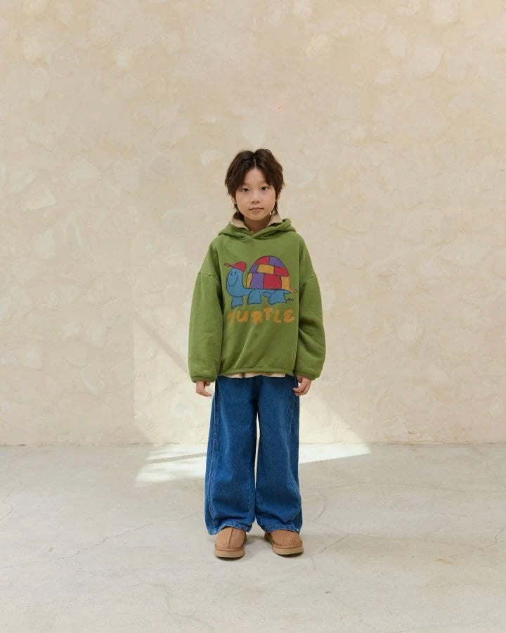 Olive Turtle Graphic Hoodie
