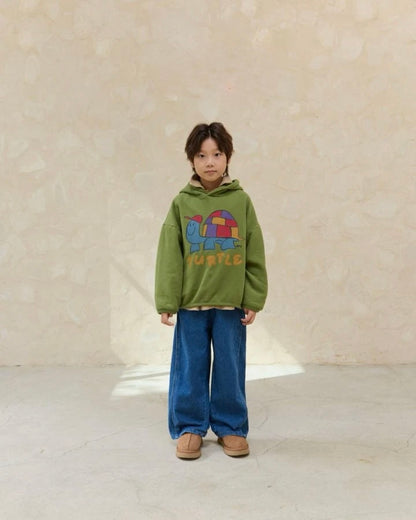 Olive Turtle Graphic Hoodie
