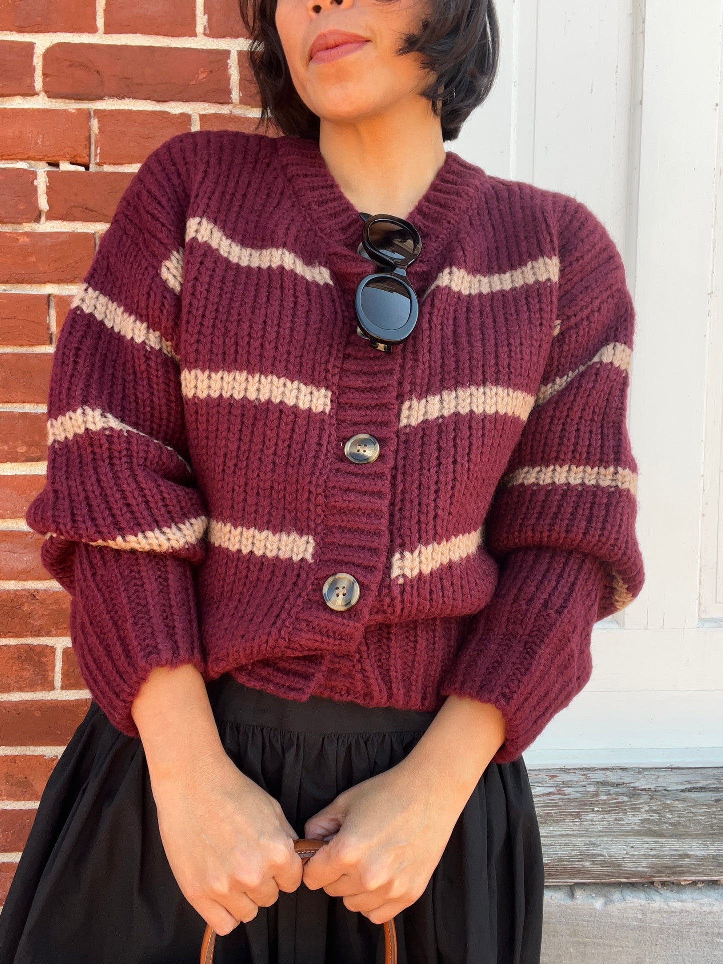 Melissa Cardigan in Burgundy