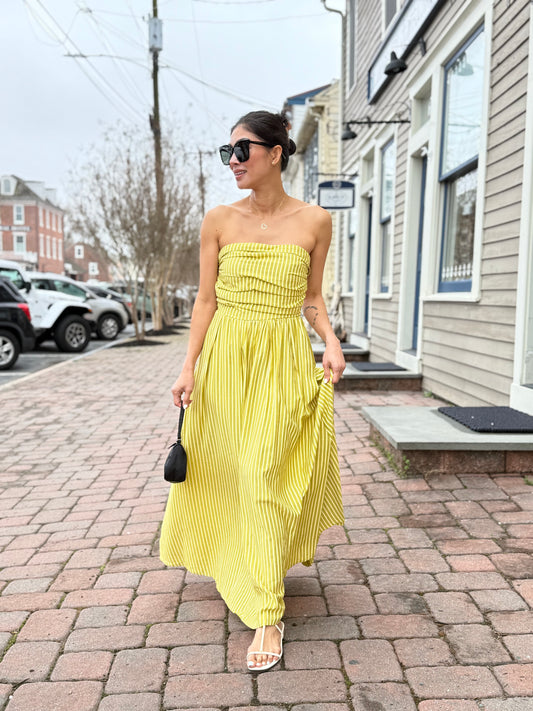 Sobina Striped Dress in Green