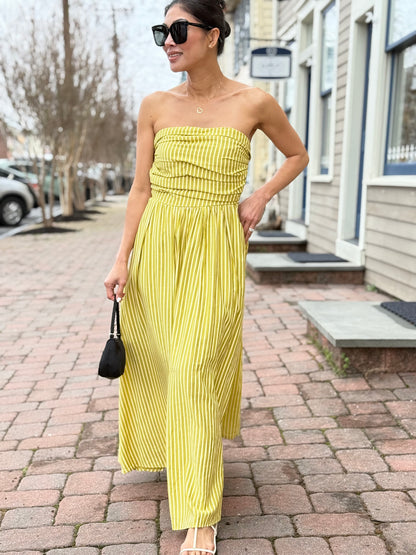 Sobina Striped Dress in Green