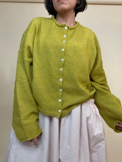 Easy Comfy Lime Knit Cardigan