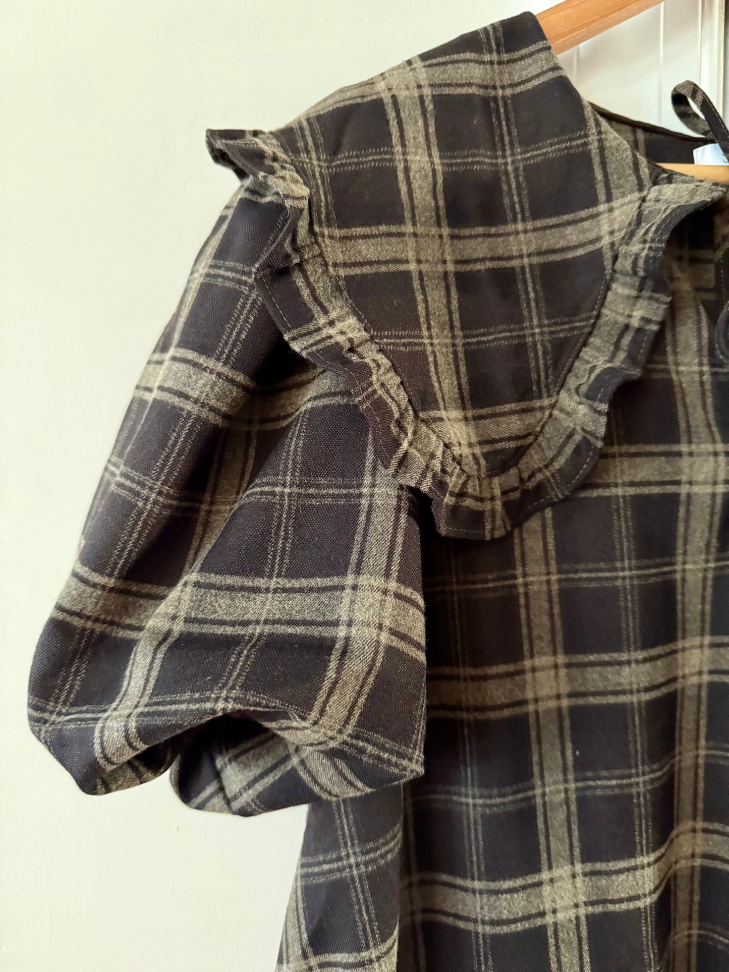 Clara Plaid Ruffle Babydoll Dress