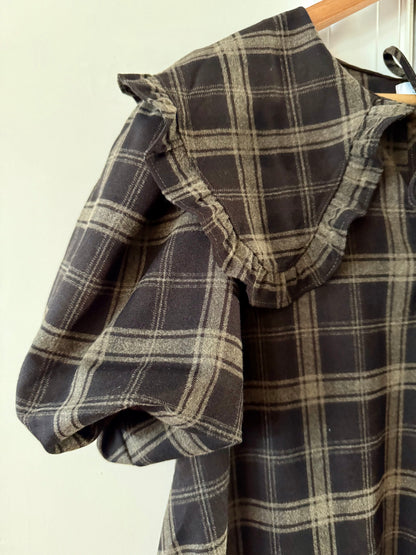 Clara Plaid Ruffle Babydoll Dress