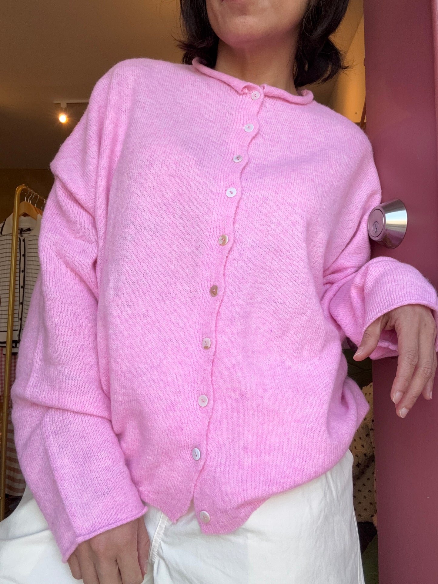 Easy Comfort Pink Cardigan