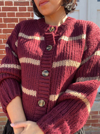 Melissa Cardigan in Burgundy