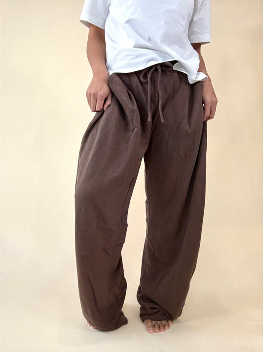 Barrel Sweatpants in French Terry - Brown