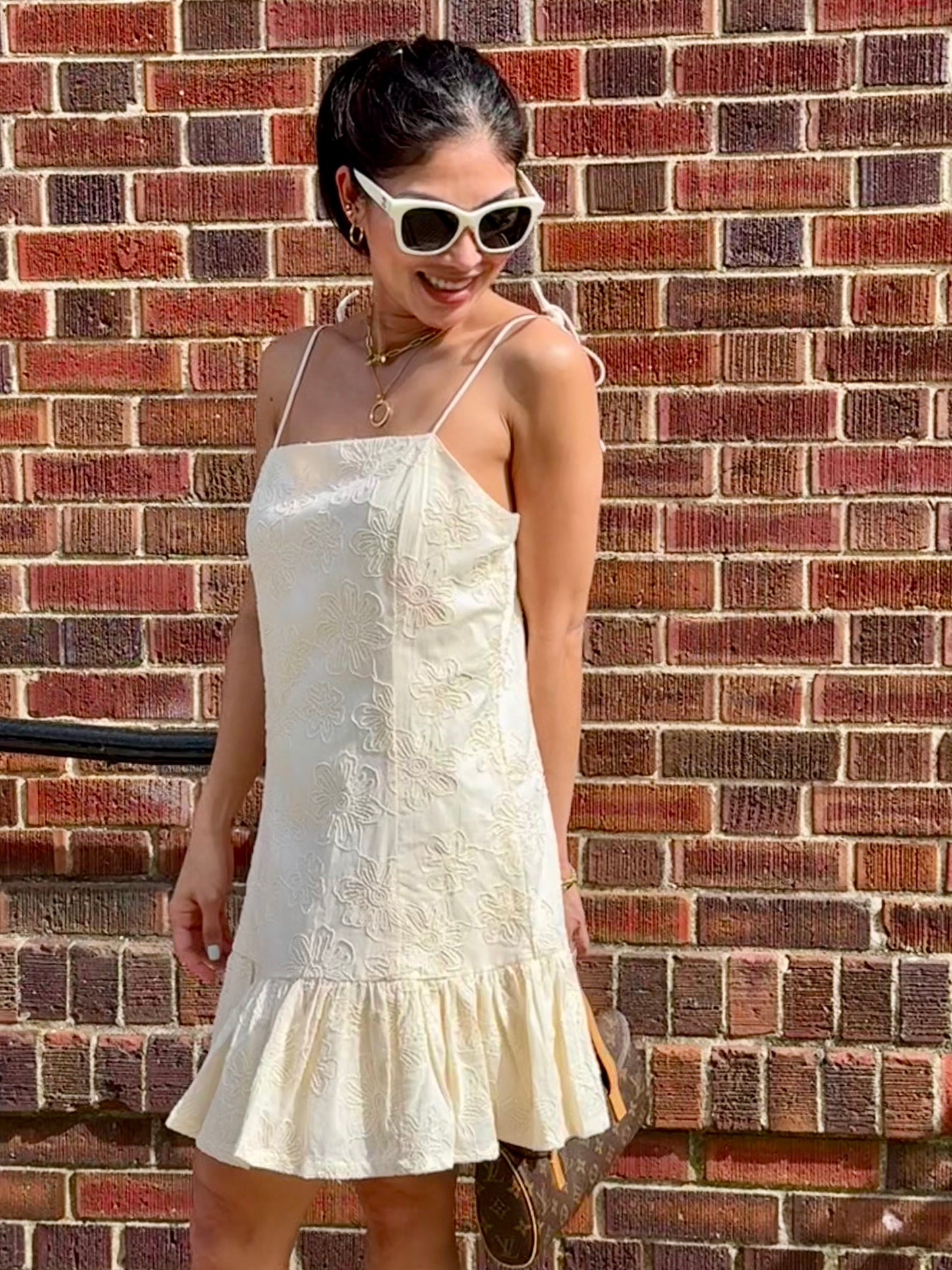 The Mika Embroidered Mini Dress