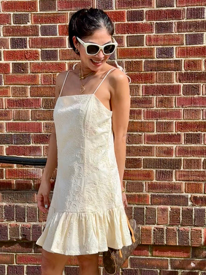 The Mika Embroidered Mini Dress