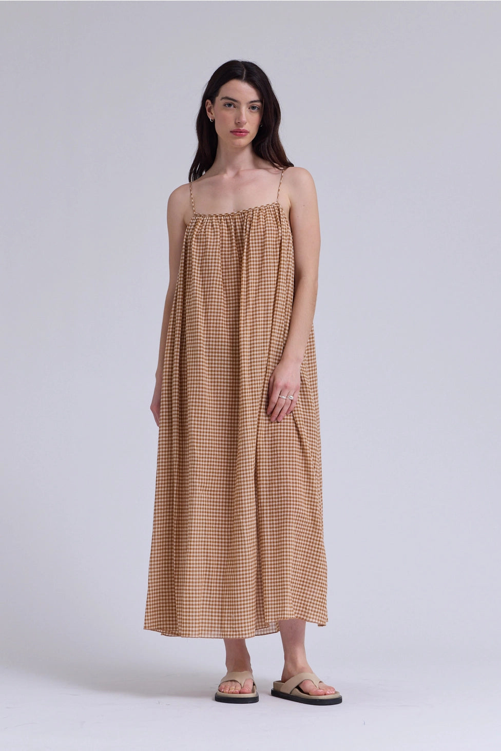 Plaid Spaghetti Dress