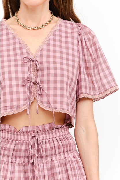 Morgan Gingham Blouse