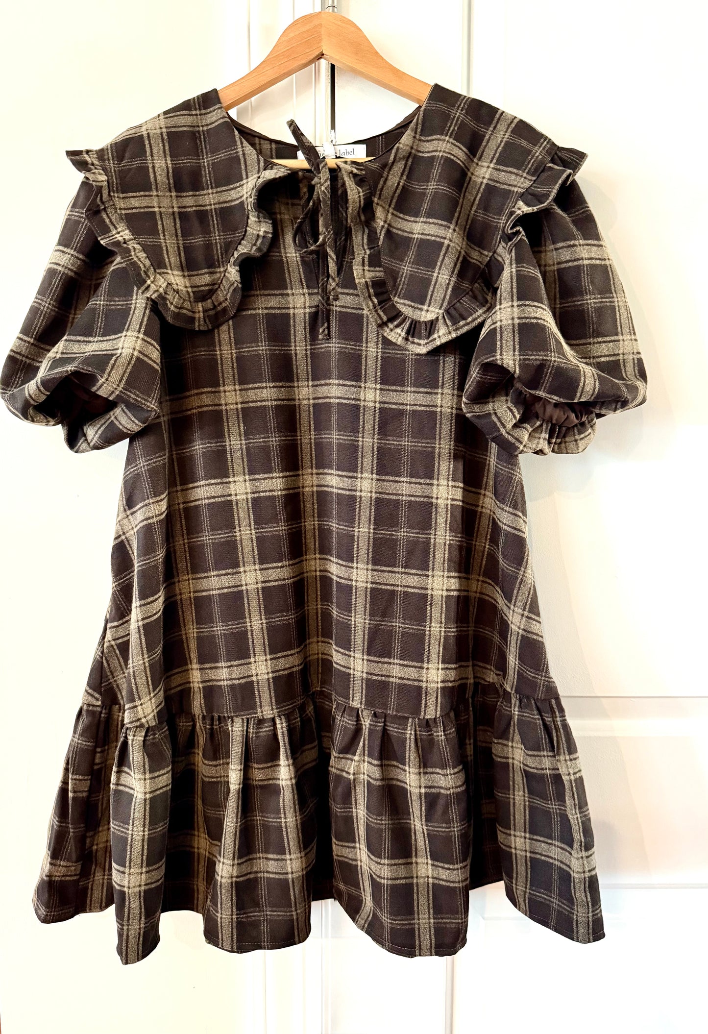 Clara Plaid Ruffle Babydoll Dress