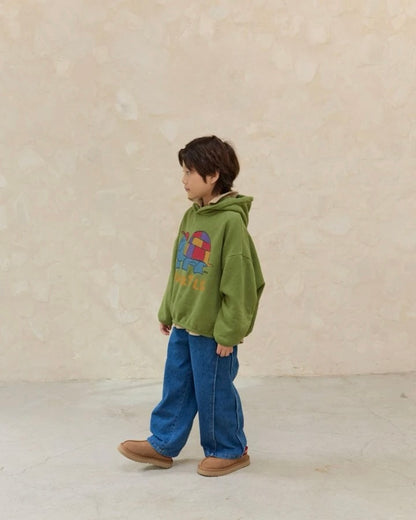 Olive Turtle Graphic Hoodie