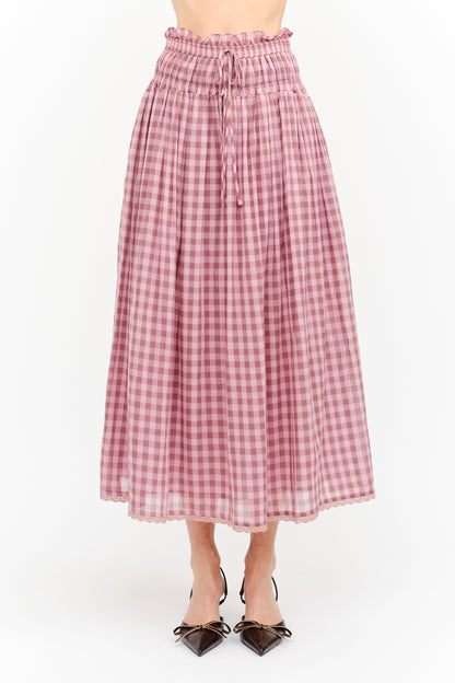 Morgan Gingham Skirt