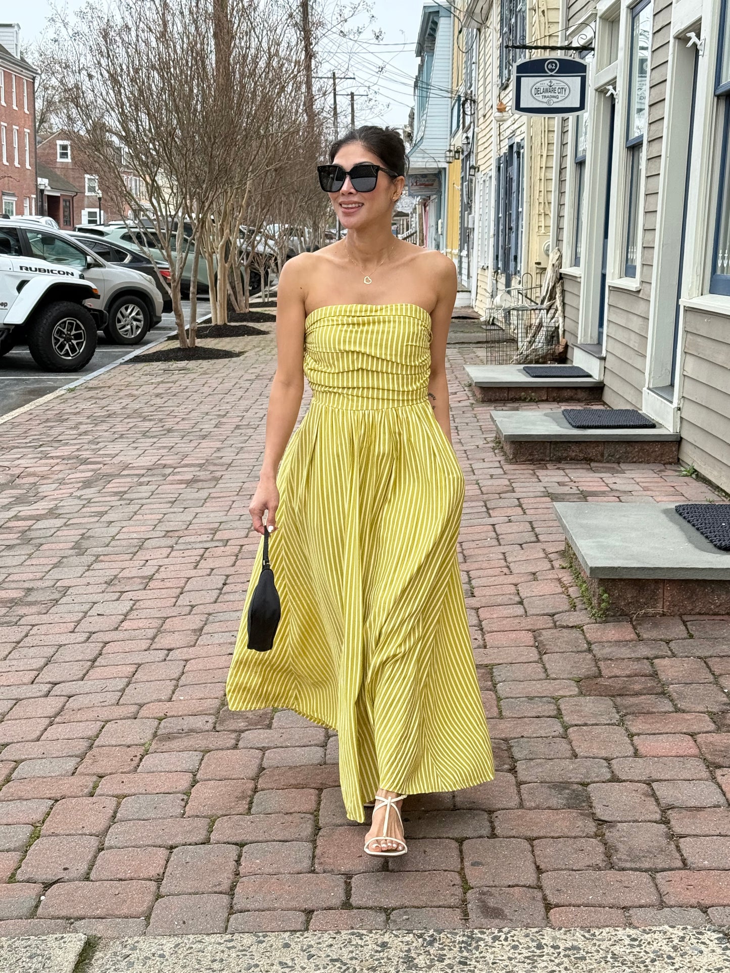 Sobina Striped Dress in Green