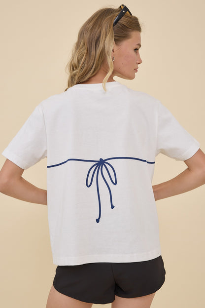 The Beaded Bikini Graphic Tee in Blue