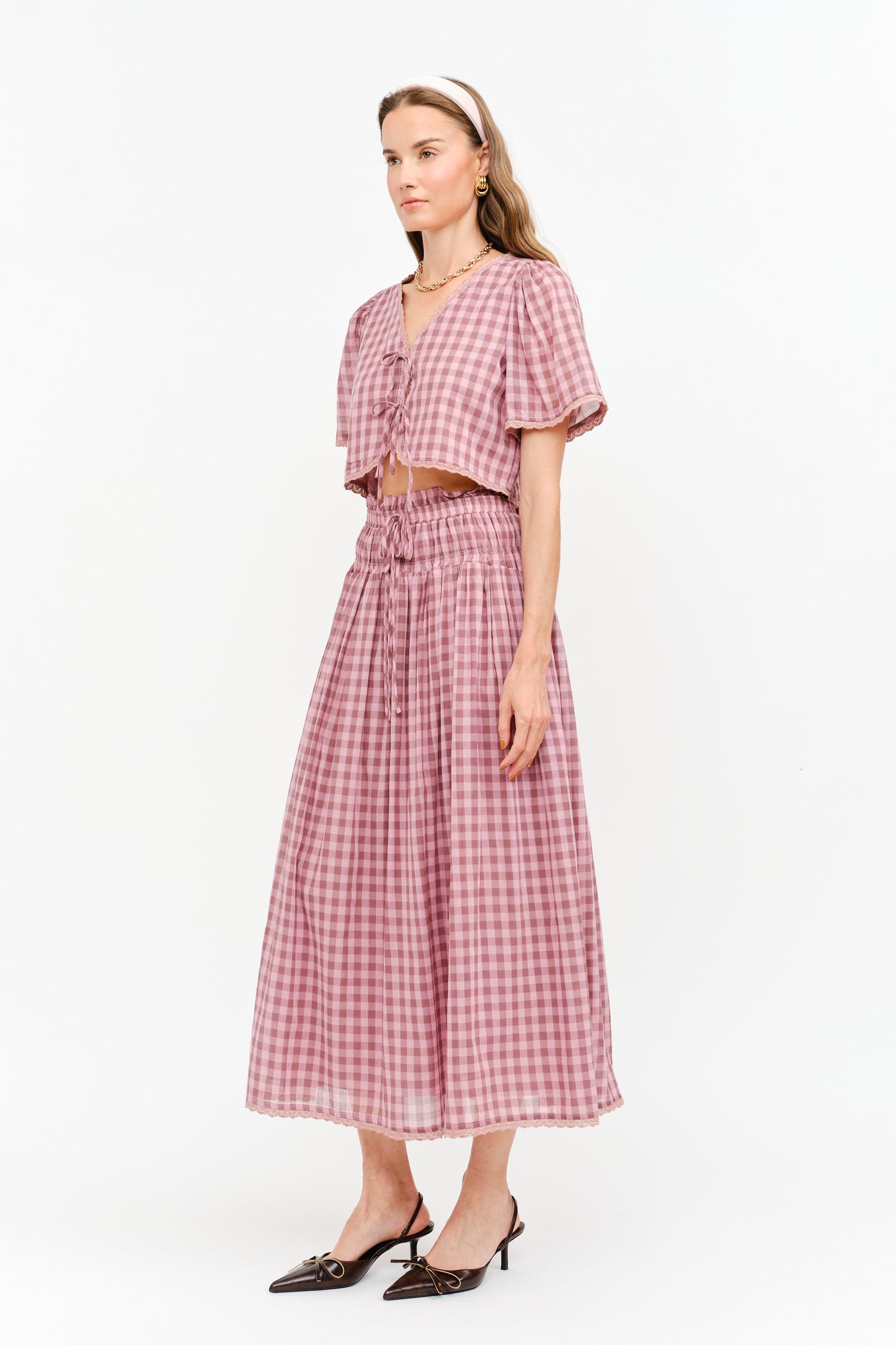 Morgan Gingham Skirt