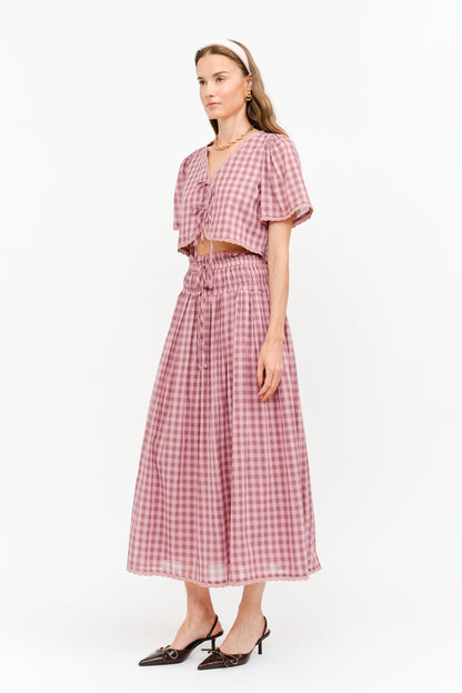Morgan Gingham Skirt
