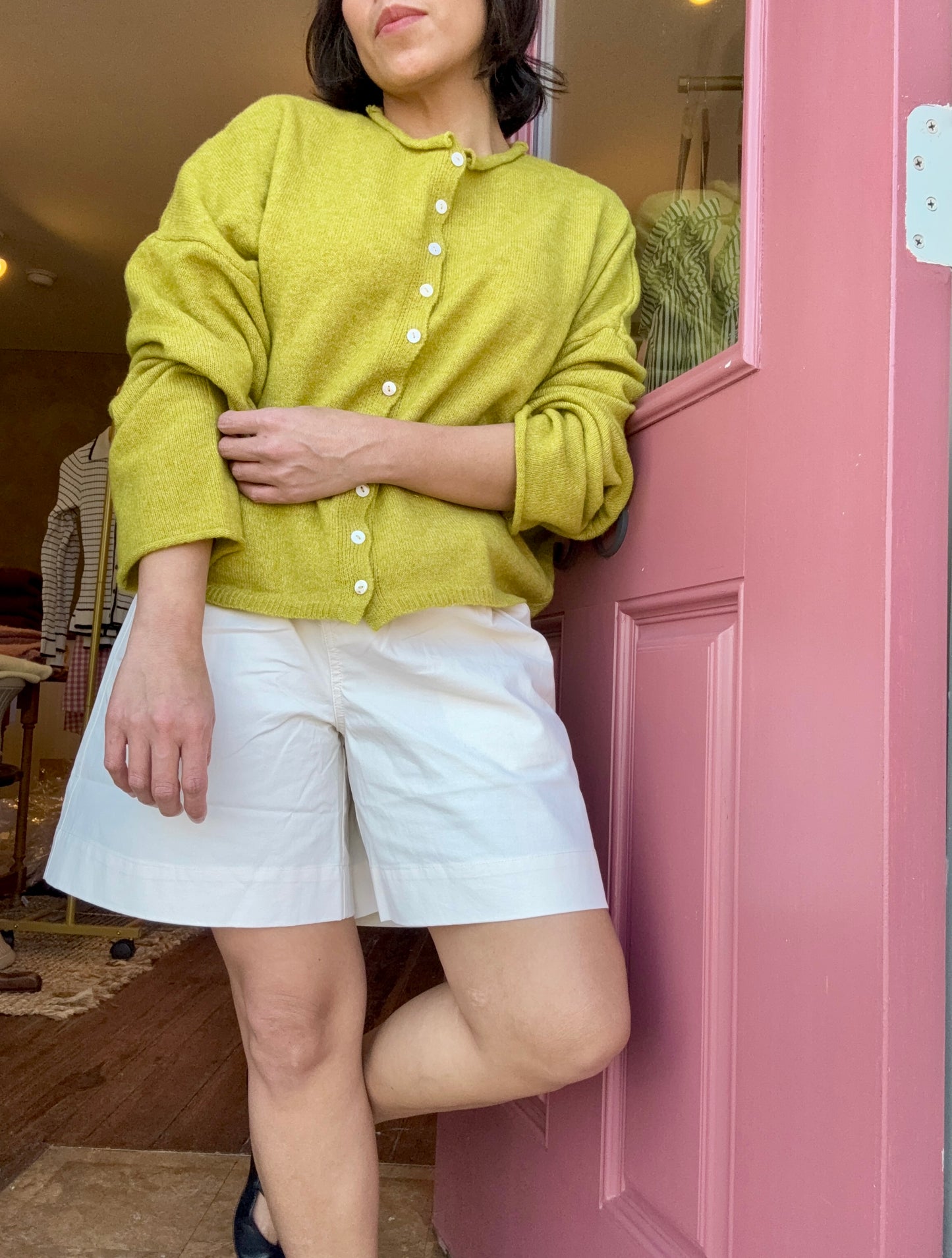 Easy Comfort Lime Knit Cardigan