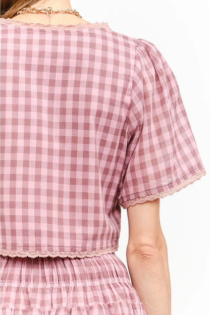 Morgan Gingham Blouse