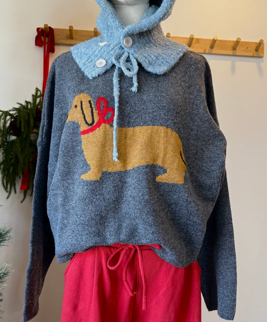 Love you Pup Knit Sweater