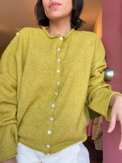Easy Comfort Lime Knit Cardigan