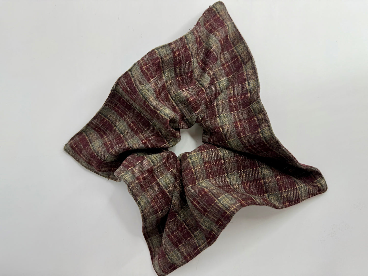 Oversized Plaid Bow Scrunchie