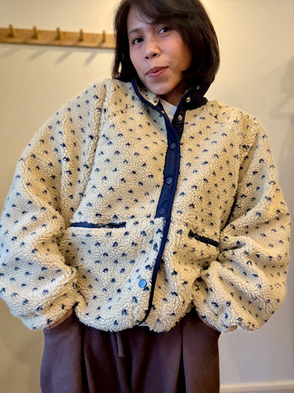 Cuddle Me Cozy Sherpa Jacket– Cream & Navy