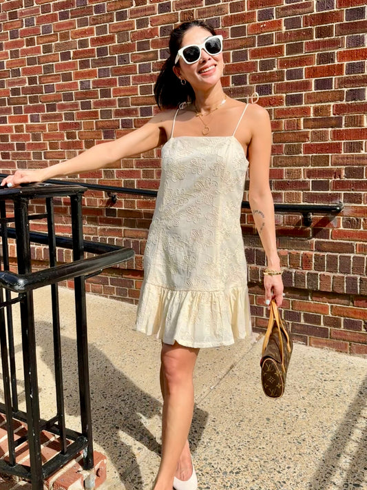 The Mika Embroidered Mini Dress