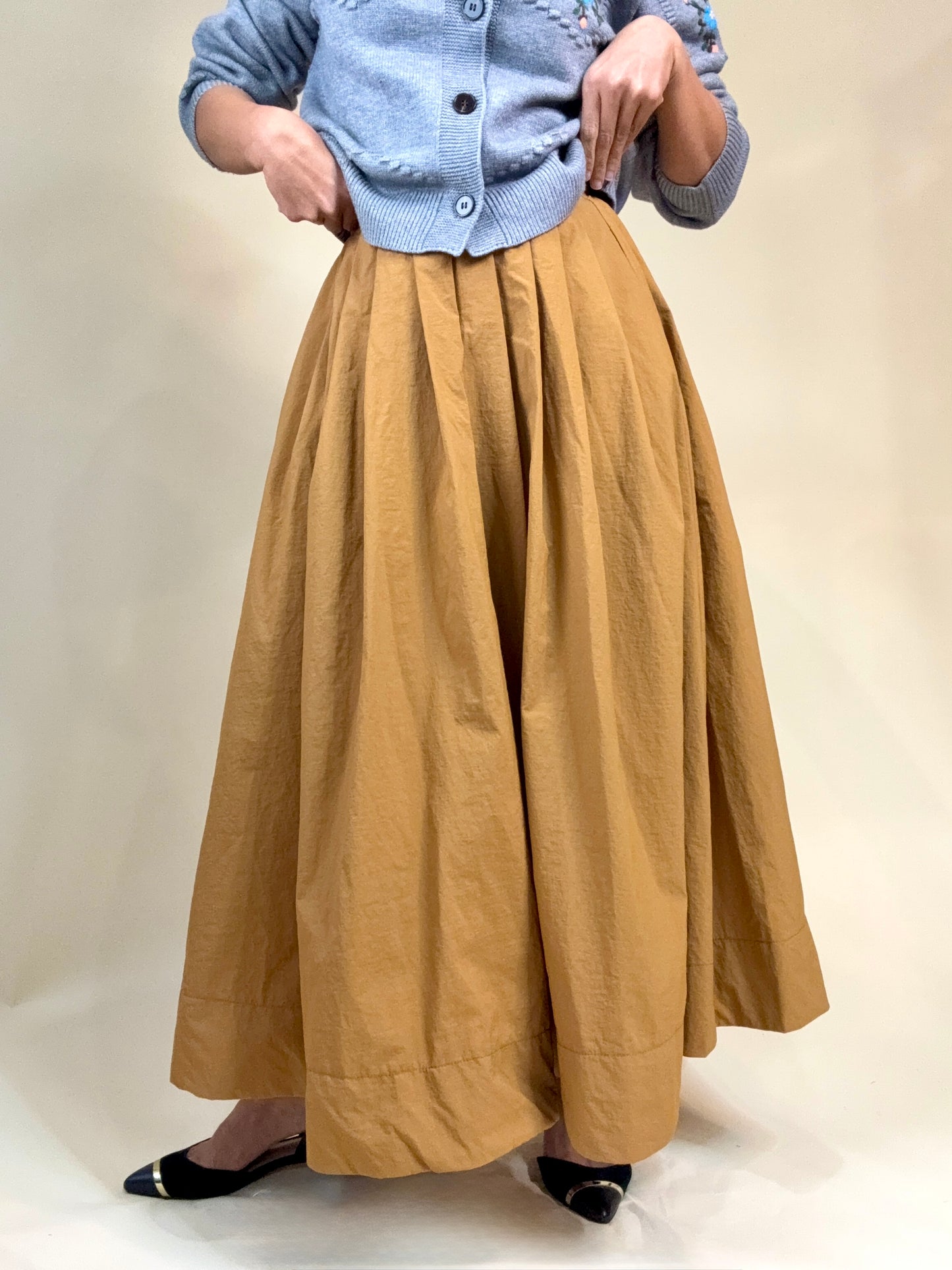 Clara Full Maxi Skirt – Golden Ochre