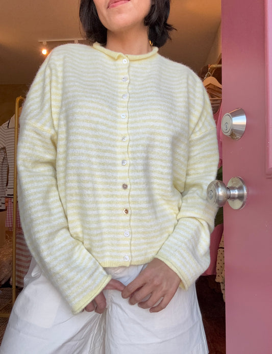 Easy Comfort - Butter Yellow Knit Cardigan