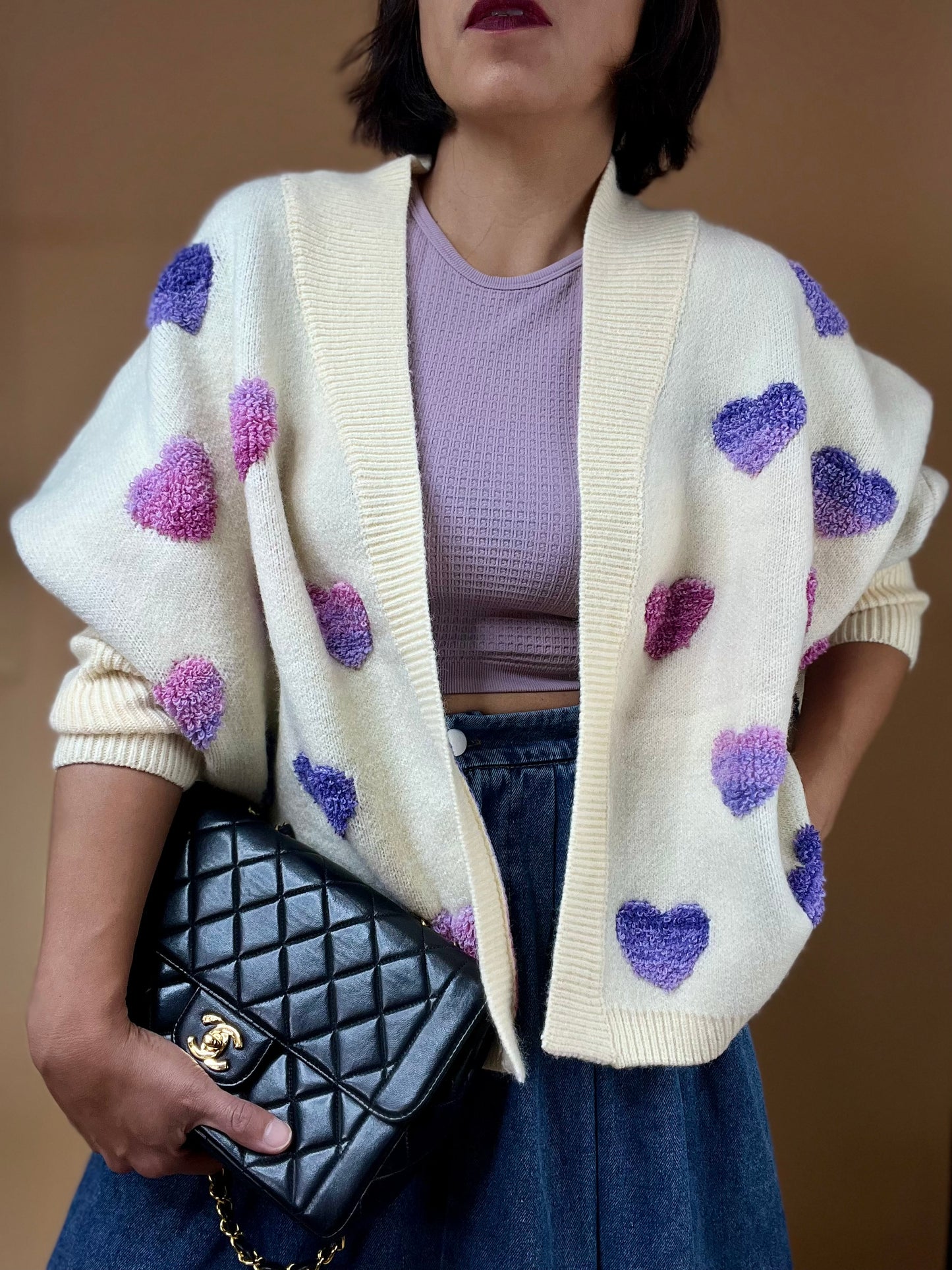 Emilie Heart Sweater Cardigan