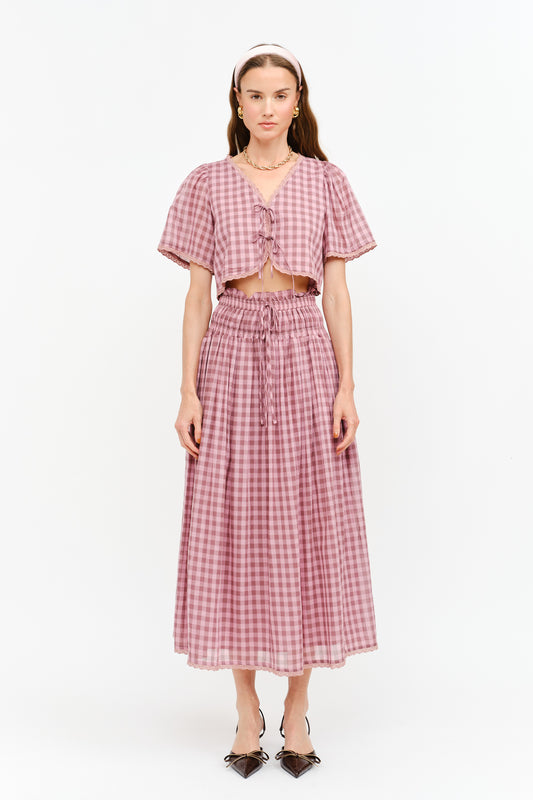 Morgan Gingham Skirt