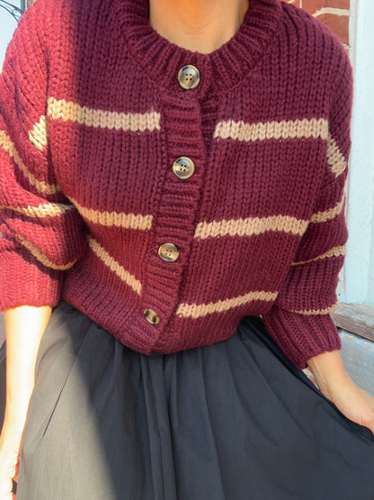 Melissa Cardigan in Burgundy