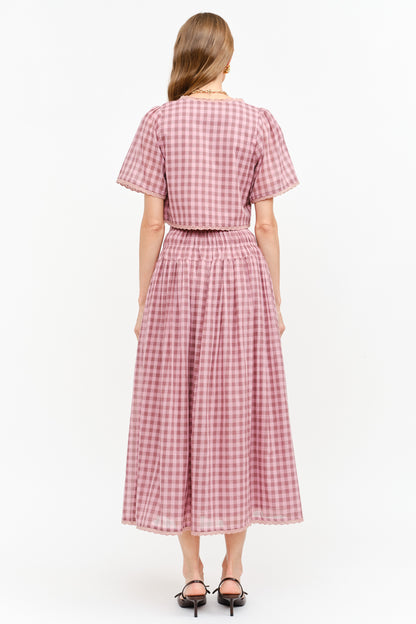 Morgan Gingham Skirt