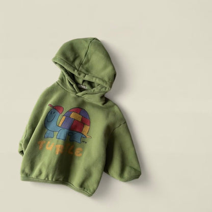 Olive Turtle Graphic Hoodie
