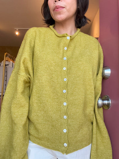 Easy Comfort Lime Knit Cardigan