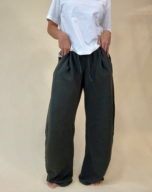 Barrel Sweatpants in French Terry - Hunter Green