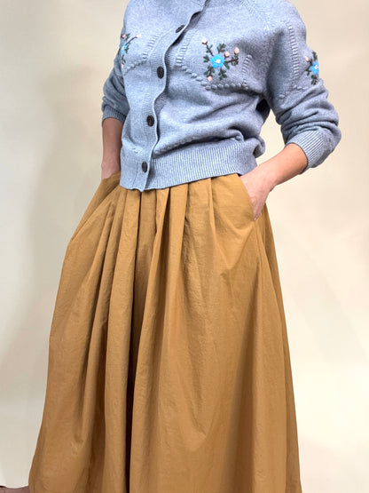 Clara Full Maxi Skirt – Golden Ochre