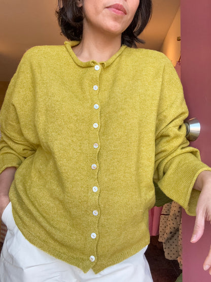 Easy Comfort Lime Knit Cardigan