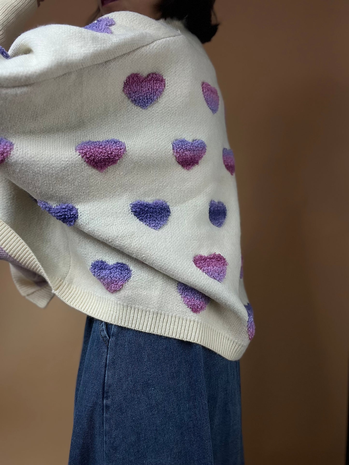 Emilie Heart Sweater Cardigan