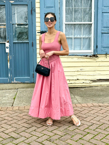Cara Pink Midi Dress