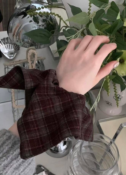 Oversized Plaid Bow Scrunchie